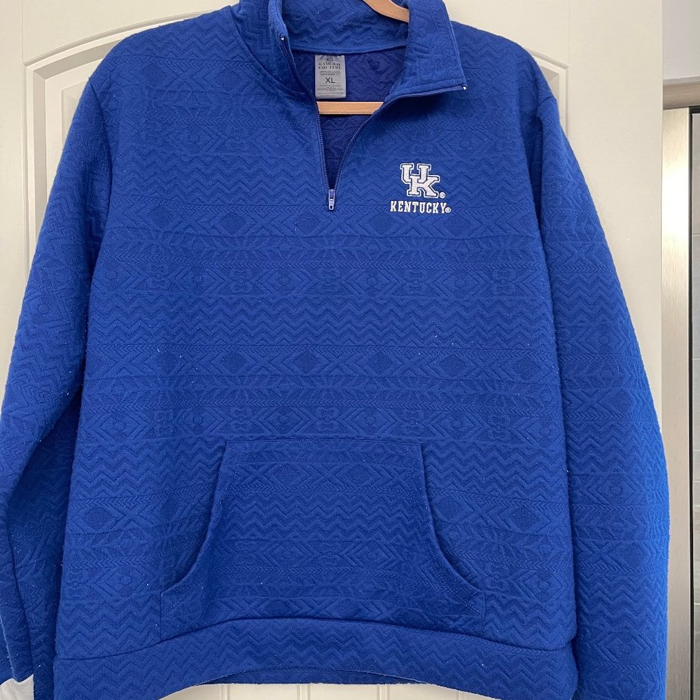 University of Kentucky Zip Up Pullover Blue